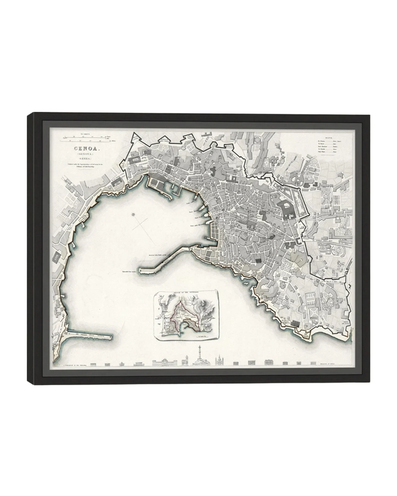 Wendover Art Group Italian Map Series - Genoa