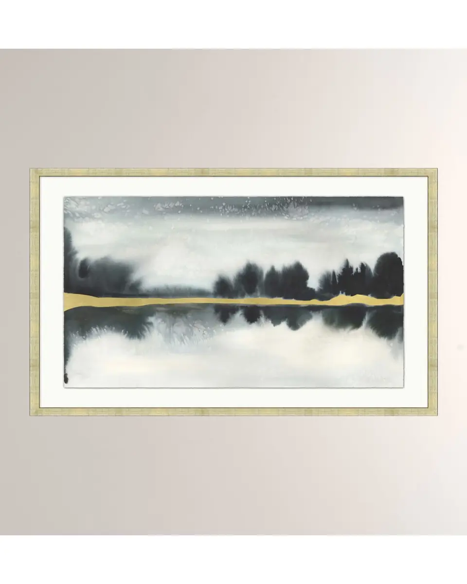 Wendover Art Group 'Gold Leaf Lakescape ' Wall Art | Thumbnail 2