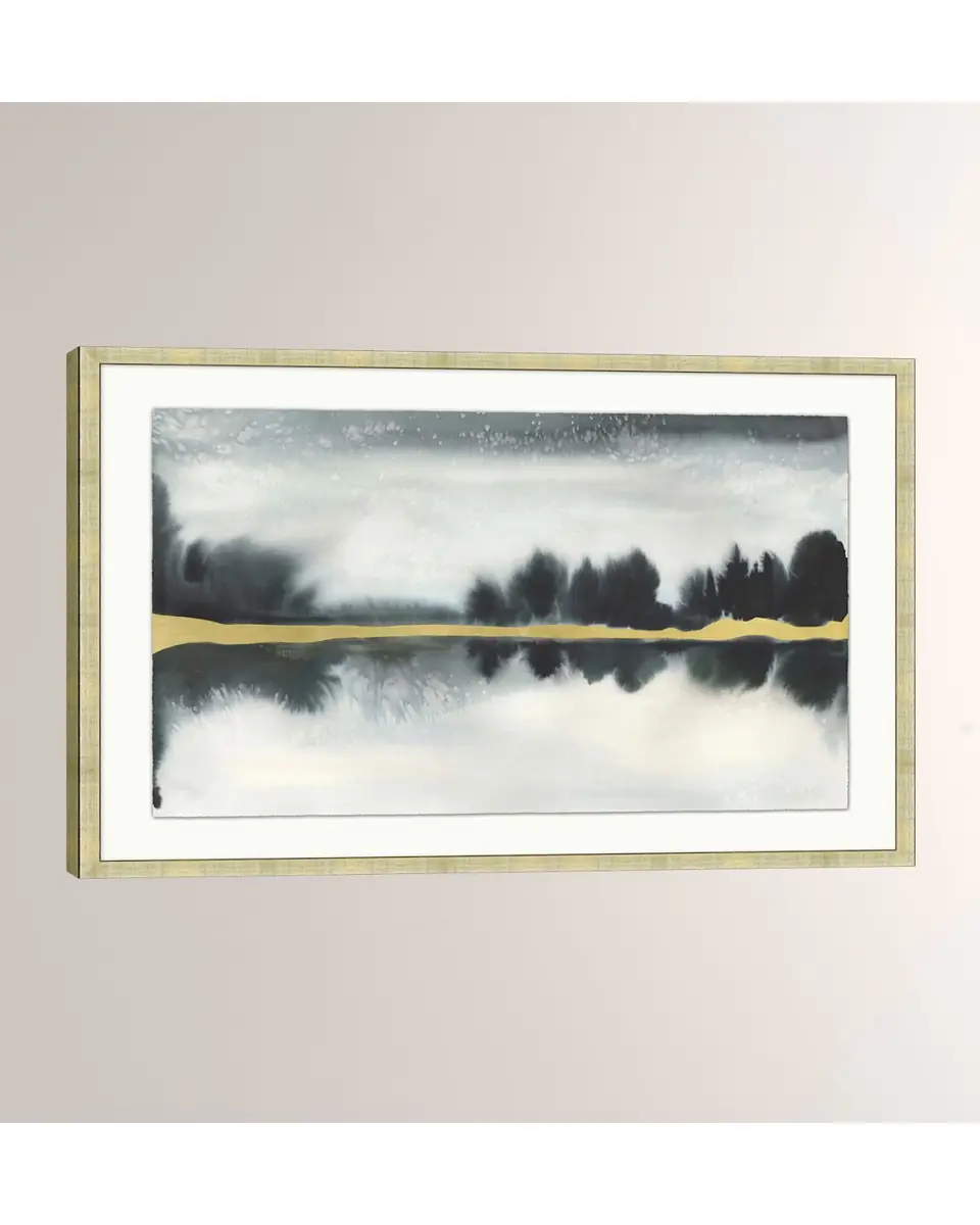 Wendover Art Group 'Gold Leaf Lakescape ' Wall Art | Thumbnail 3