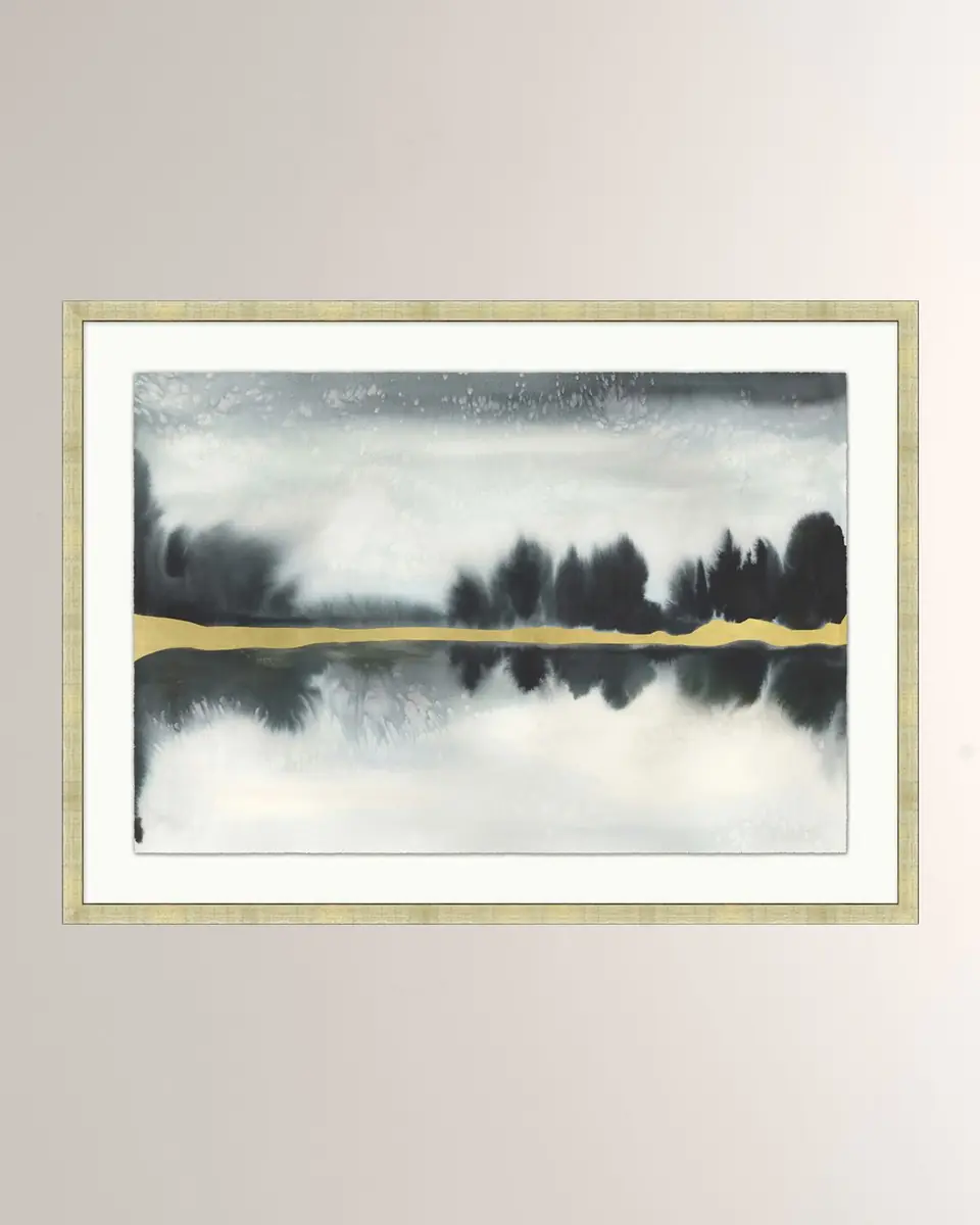 Wendover Art Group 'Gold Leaf Lakescape ' Wall Art | Thumbnail 4