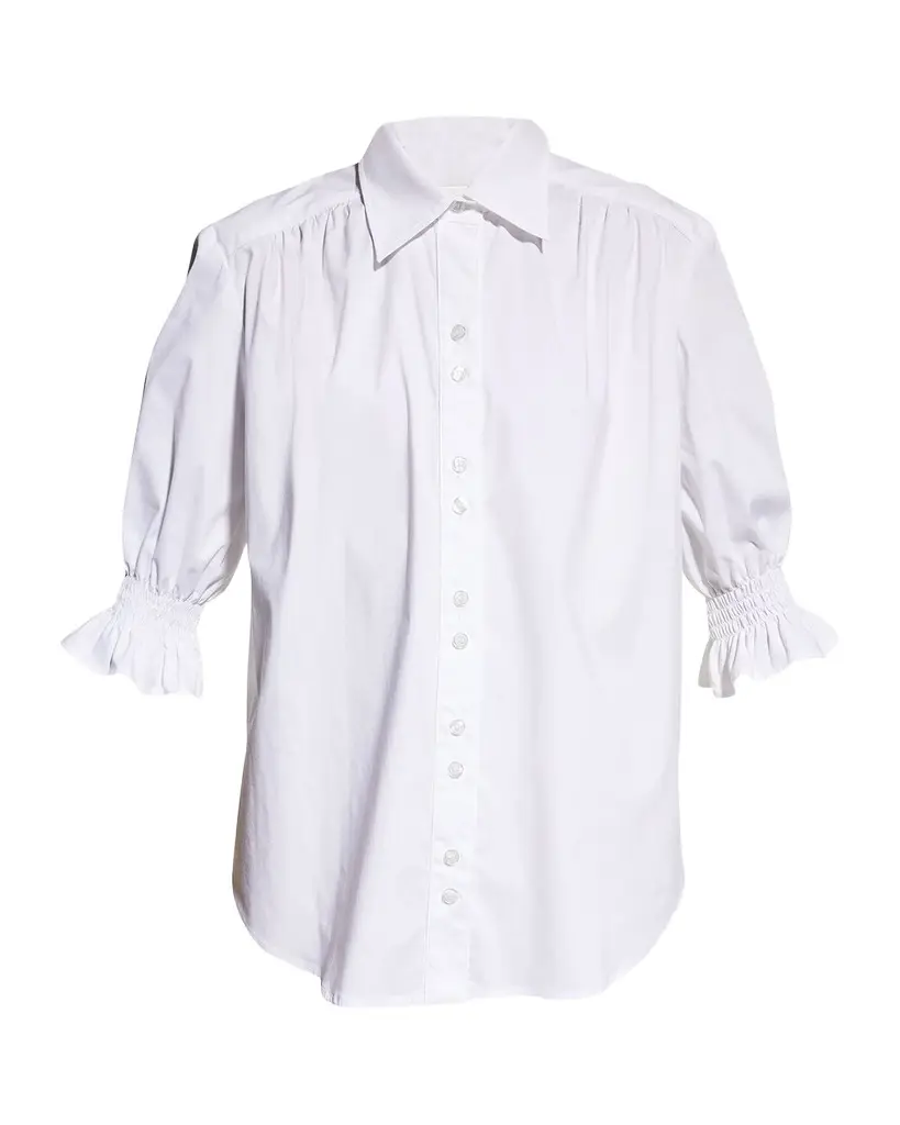 Finley Sirena Smocked-Sleeve Poplin Top | Image 1 Finley Sirena Smocked-Sleeve Poplin Top | Image 1