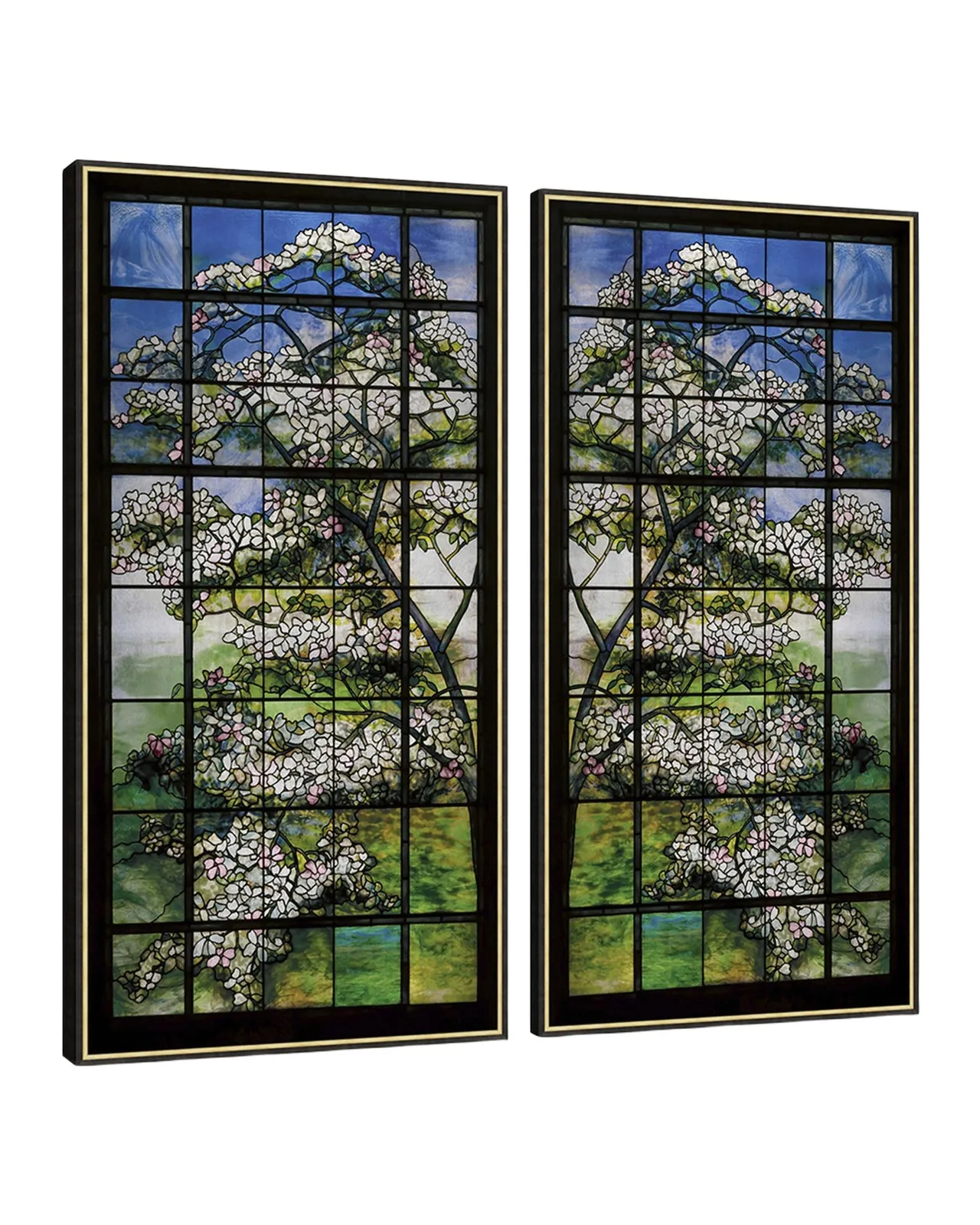 Wendover Art Group "Window to Cherry Blossoms" Diptych Giclee