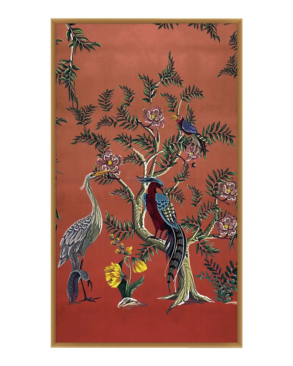 Wendover Art Group "Fuchsia Chinoiserie 1" Giclee Wall Art | Thumbnail 2
