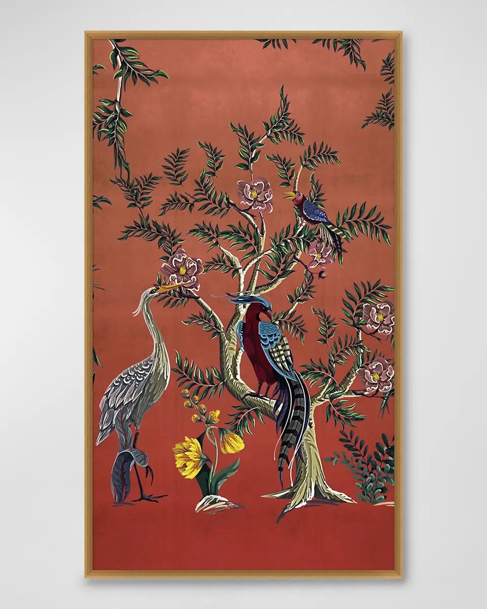 Wendover Art Group "Fuchsia Chinoiserie 1" Giclee Wall Art | Thumbnail 3