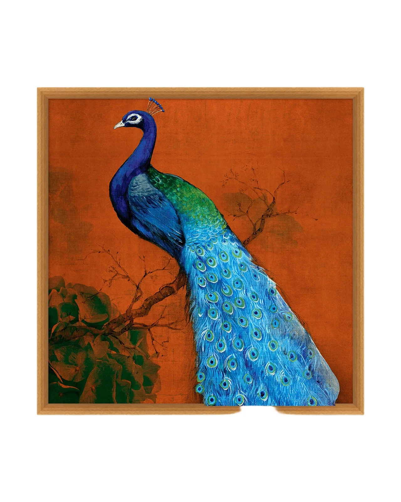 Wendover Art Group "Perched Peacock 2" Framed Giclee