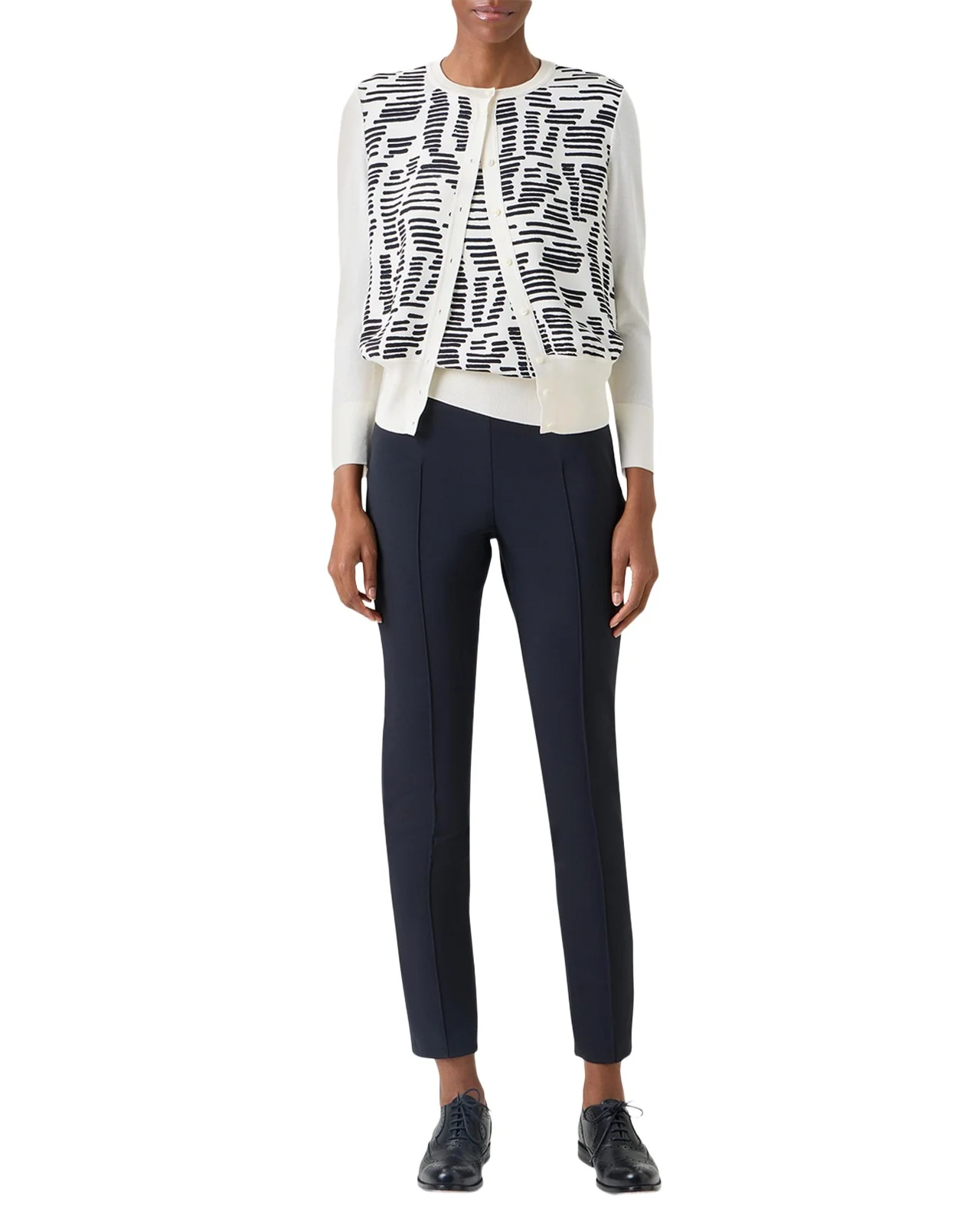Akris Dance Movement Printed Silk Cardigan