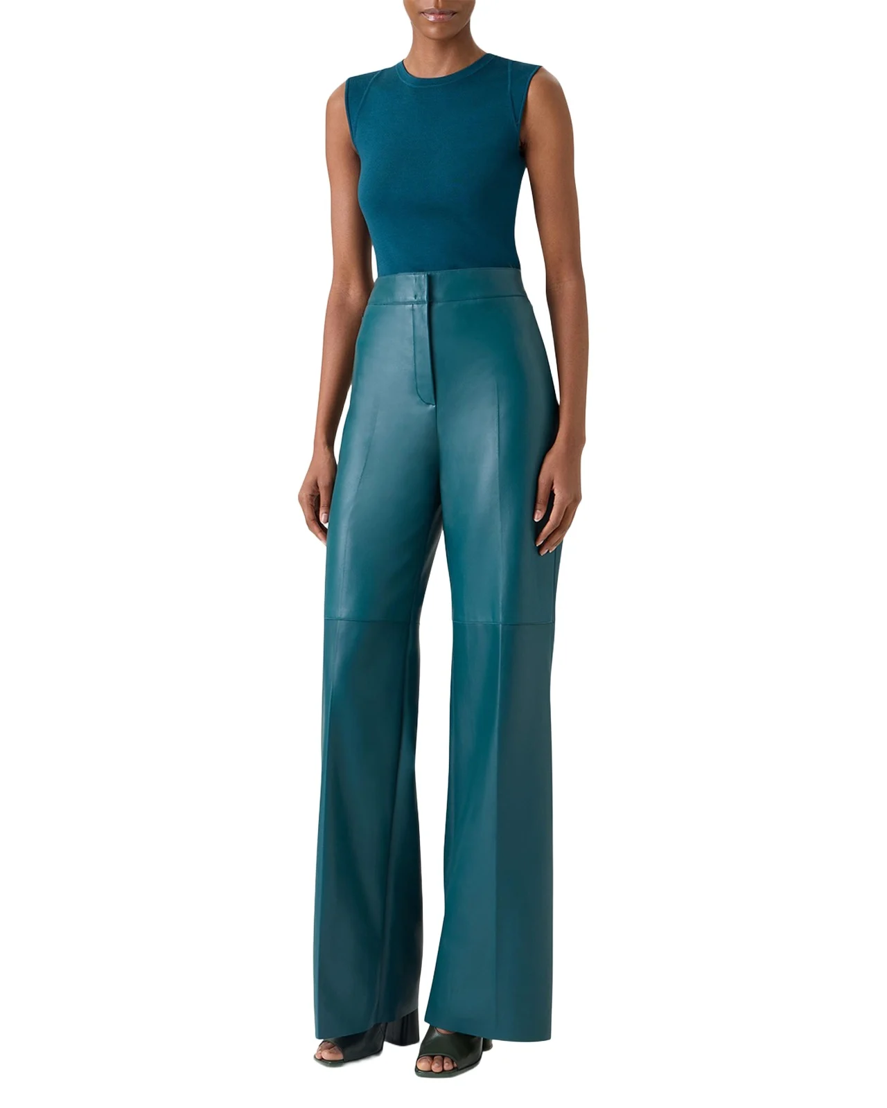 Crewneck Stretch Silk Knit Top