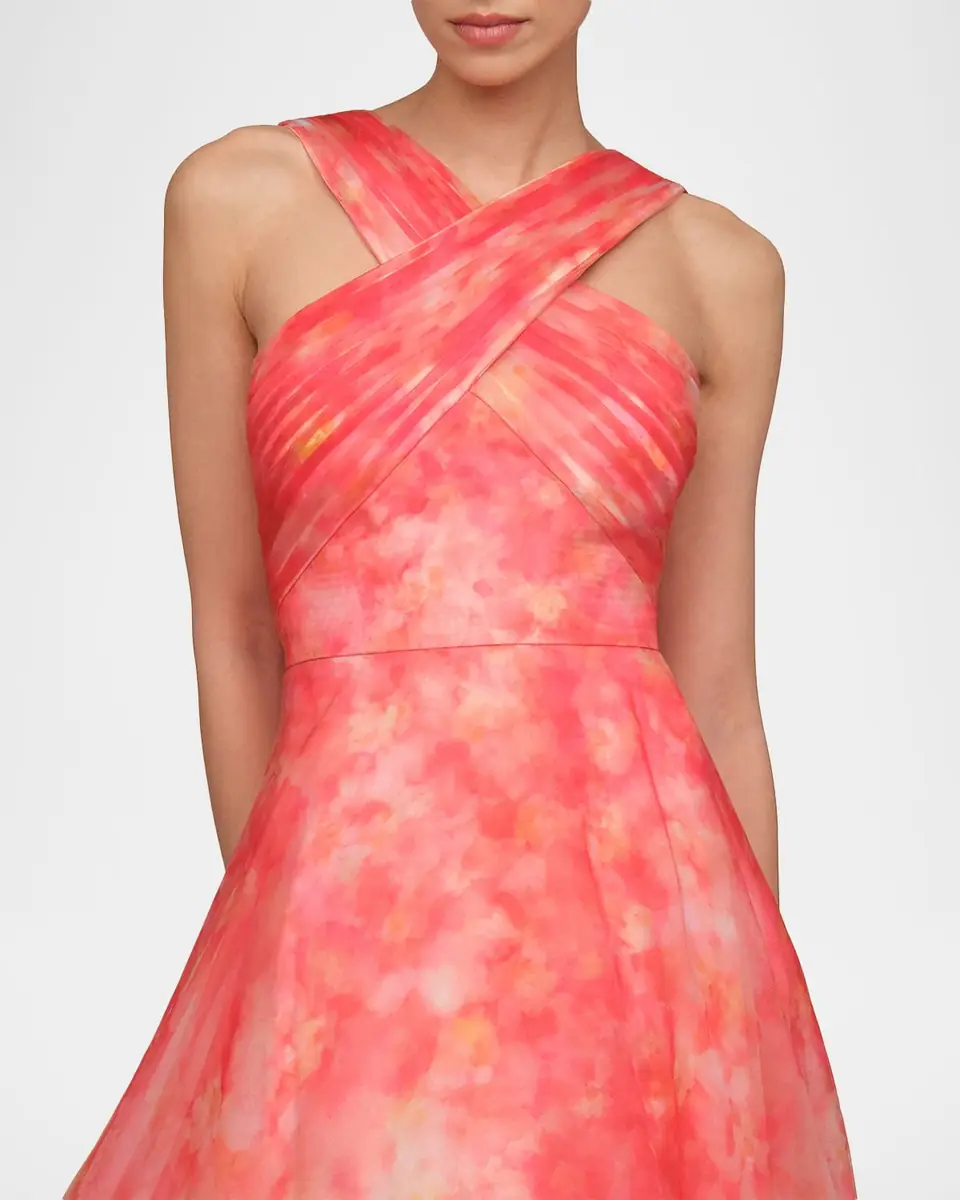 THEIA Athena High-Low Organza Halter Gown | Thumbnail 4 THEIA Athena High-Low Organza Halter Gown | Thumbnail 4
