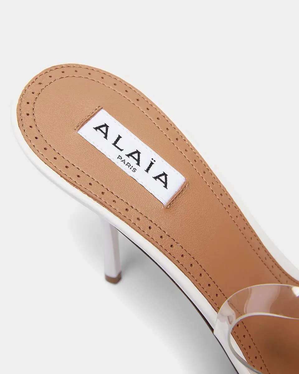 Alaïa 90mm Bloom Transparent Slingback Pumps | Thumbnail 7
