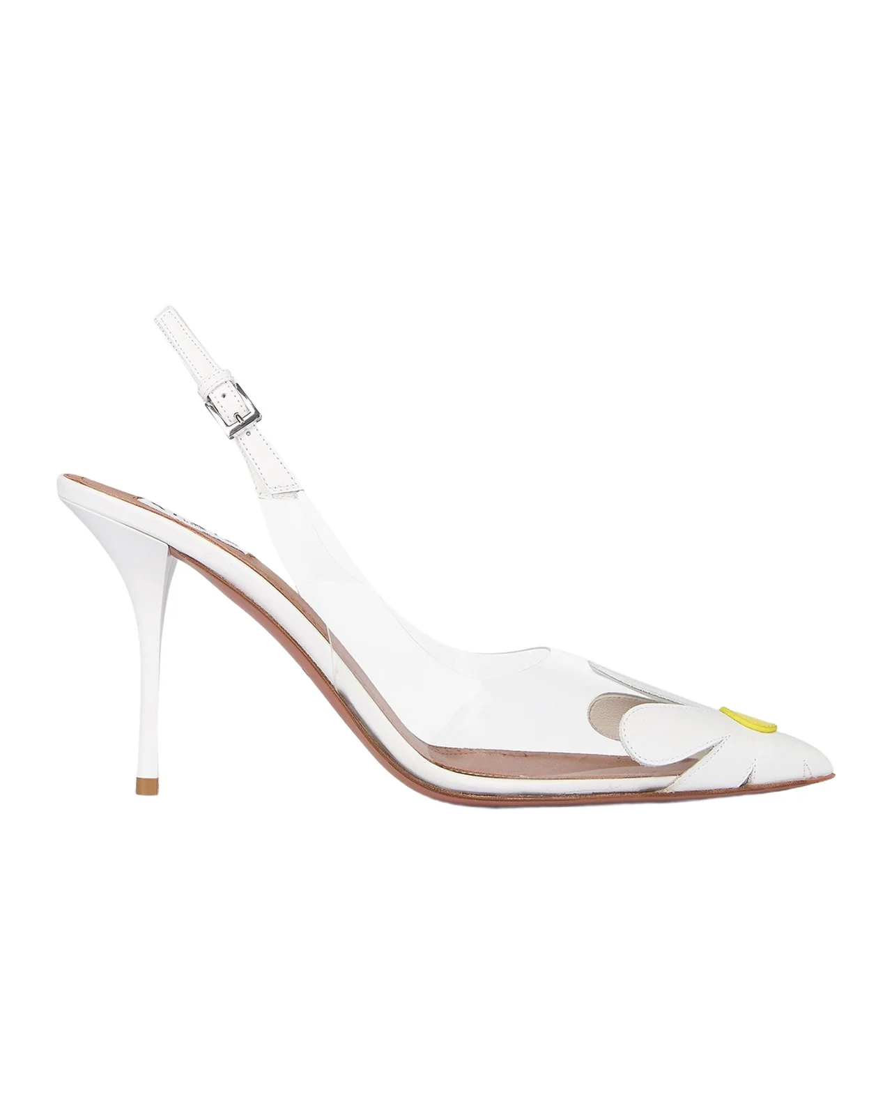 Alaïa 90mm Bloom Transparent Slingback Pumps