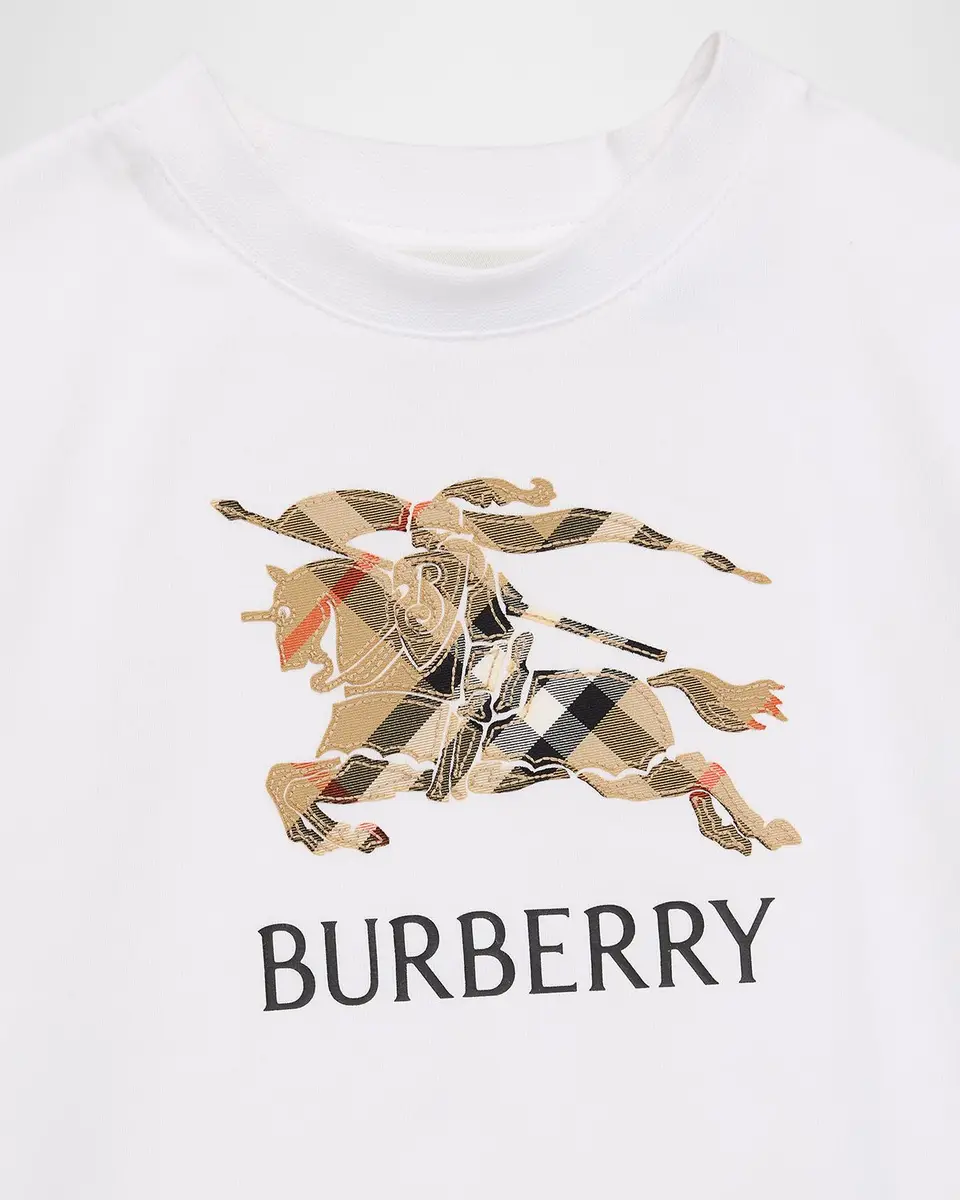 Burberry Boy's EKD Embroidered Check Cotton T-Shirt | Thumbnail 3 Burberry Boy's EKD Embroidered Check Cotton T-Shirt | Thumbnail 3