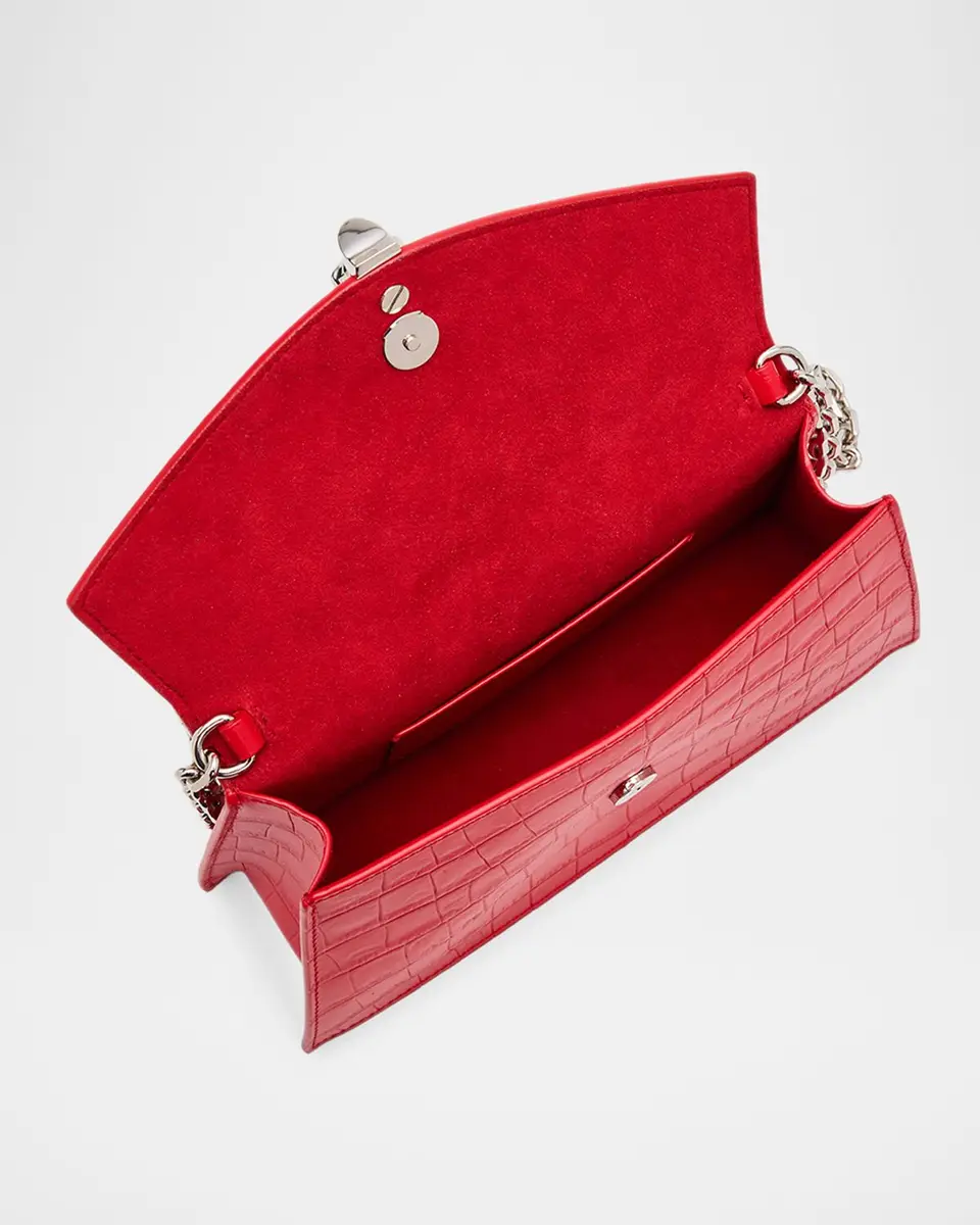 Alexander McQueen Skull Mini Croc-Embossed Leather Top-Handle Bag | Thumbnail 4