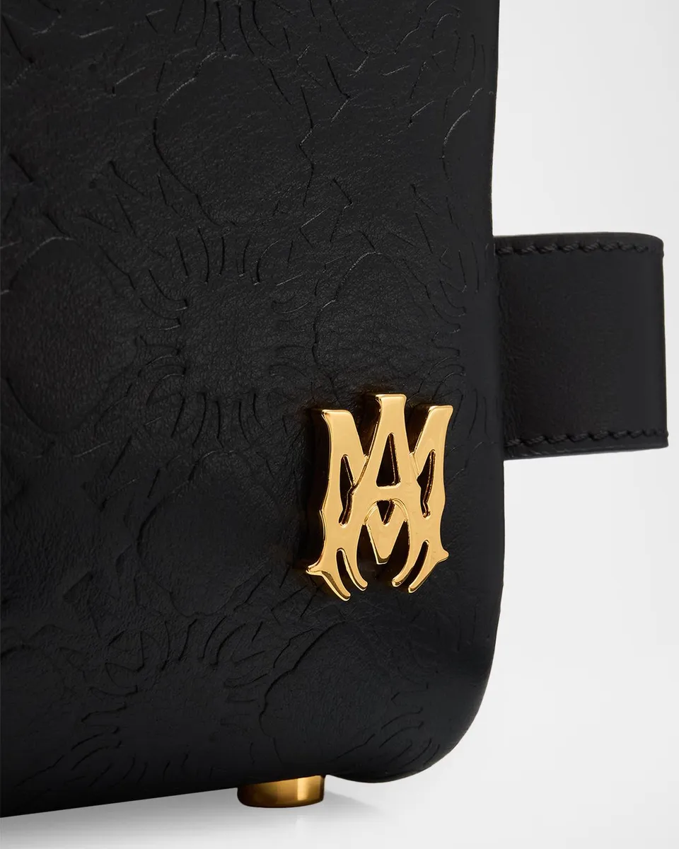 AMIRI Men's Monogram Leather Pouch | Thumbnail 6 AMIRI Men's Monogram Leather Pouch | Thumbnail 6