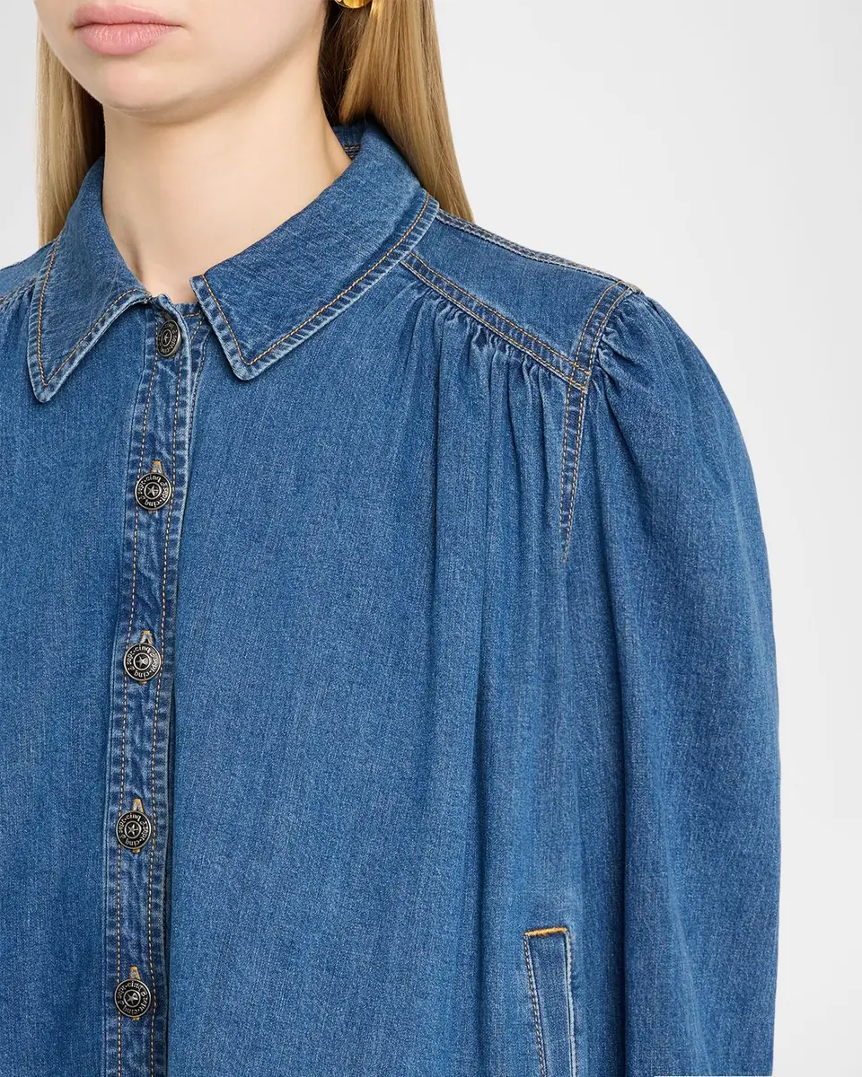 Cinq à Sept Lyla Denim Swing Jacket | Thumbnail 4