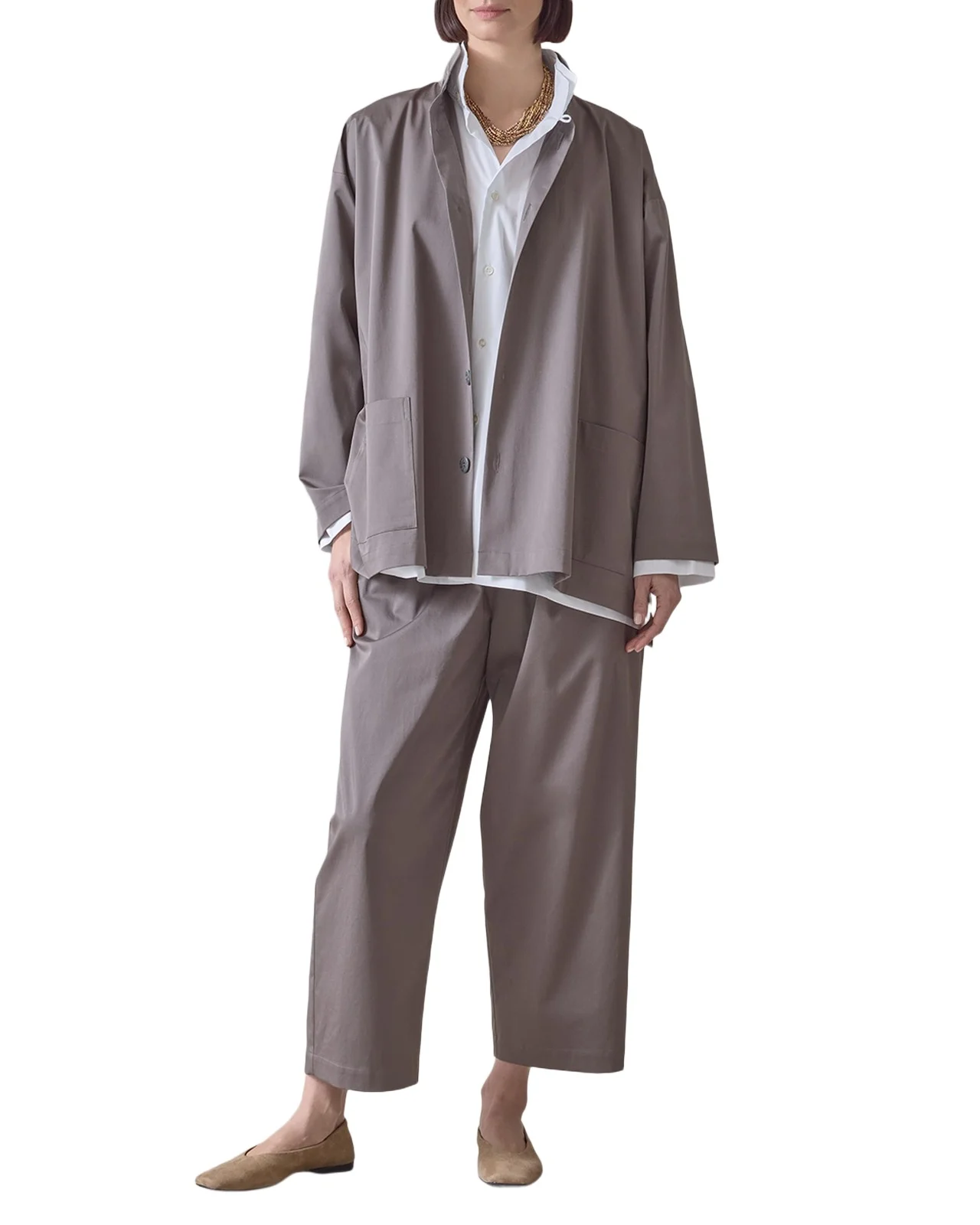 Slim A-Line Stretch Cotton Jacket Slim A-Line Stretch Cotton Jacket