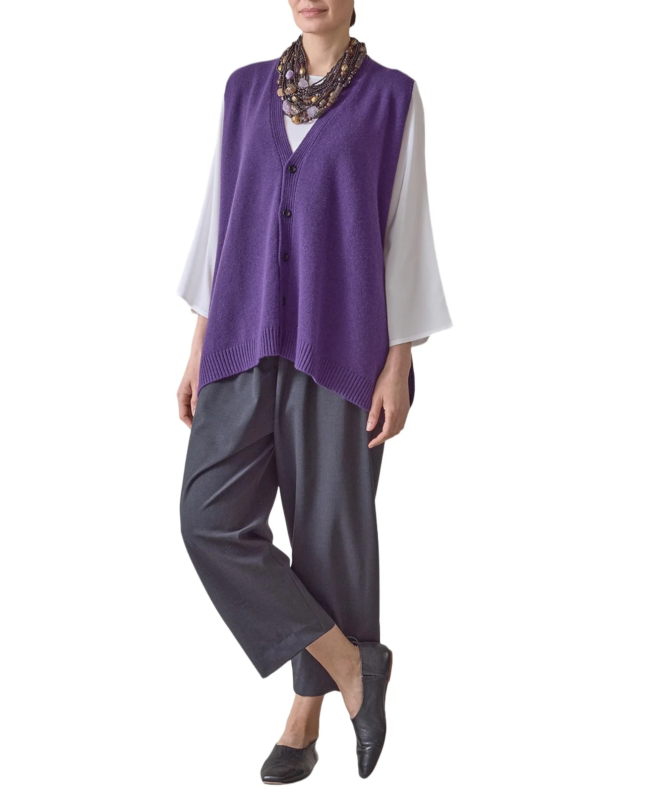 Eskandar V-Neck Cashmere Vest