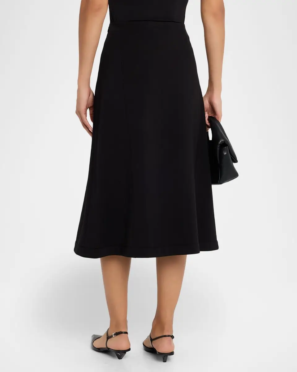 Misook A-Line Fluid Stretch Midi Skirt | Thumbnail 2 Misook A-Line Fluid Stretch Midi Skirt | Thumbnail 2