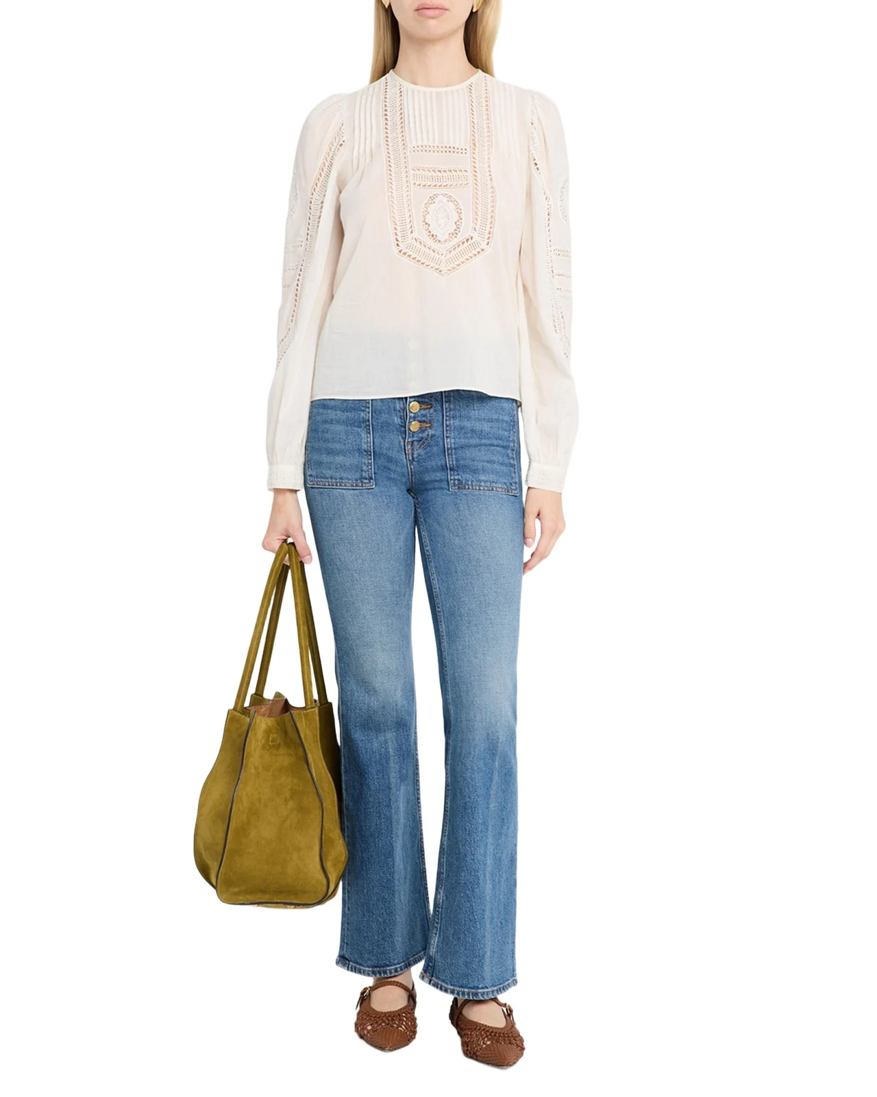Marlowe Embroidered Long-Sleeve Blouse Marlowe Embroidered Long-Sleeve Blouse