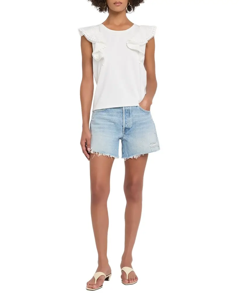 Generation Love Dana Lace Ruffle Tee | Image 1 Generation Love Dana Lace Ruffle Tee | Image 1