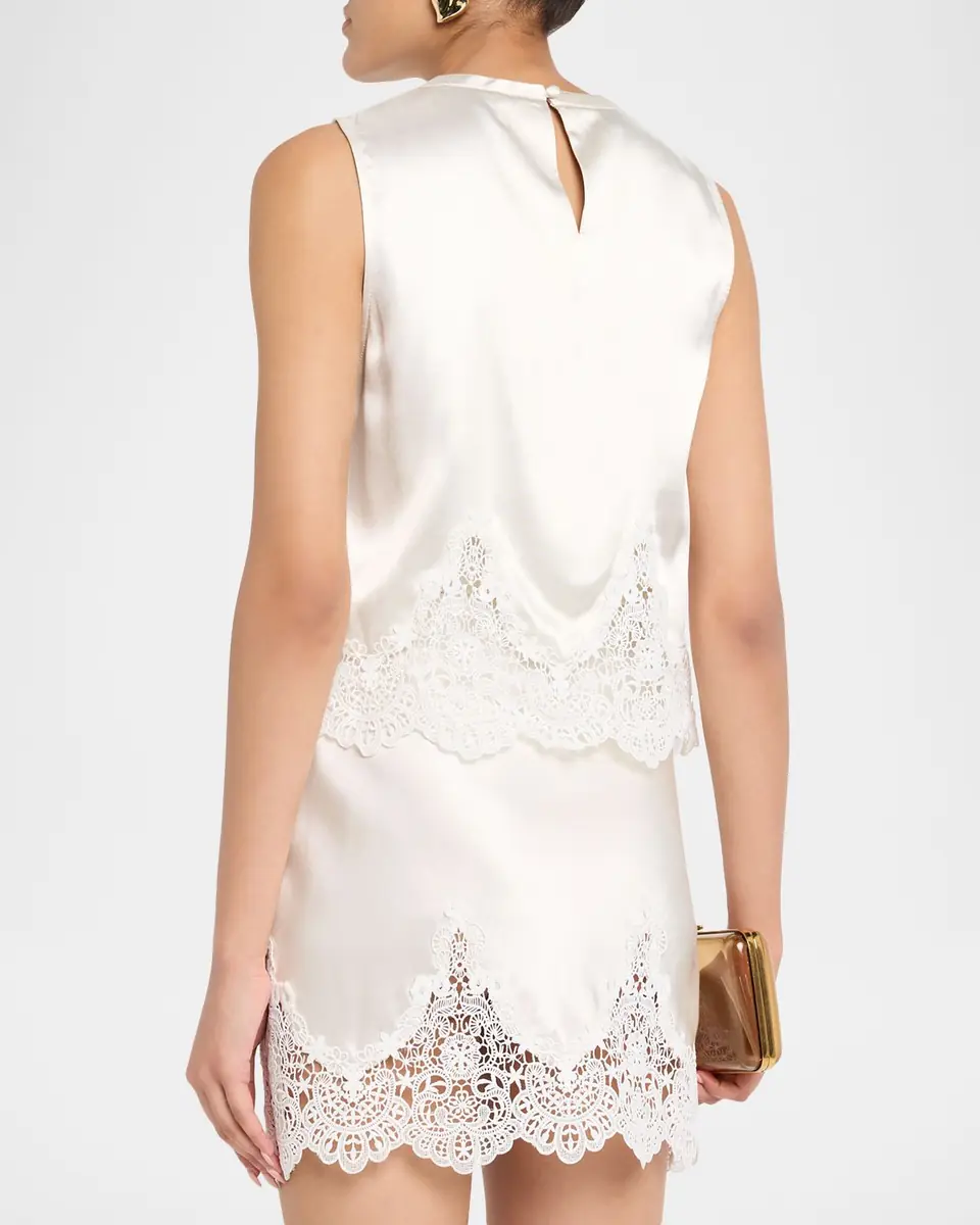 Generation Love Tegan Liquid Satin Lace Top | Thumbnail 2