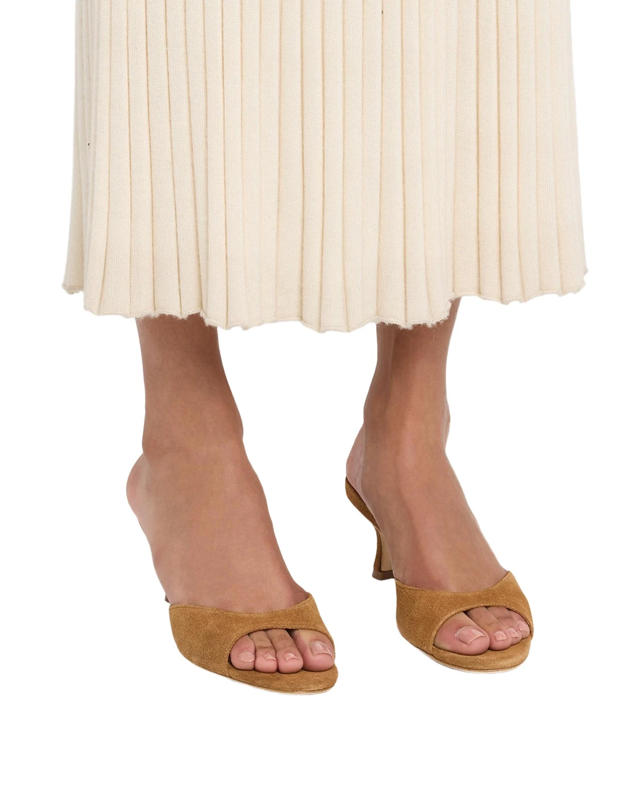 55mm Brigitte Suede Kitten-Heel Mules 55mm Brigitte Suede Kitten-Heel Mules
