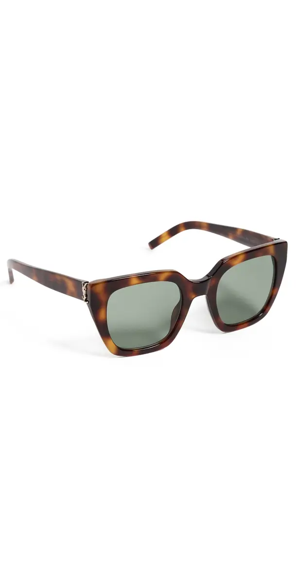 Saint Laurent SL M143 Sunglasses Havana-Havana-Green One Size | Image 1 Saint Laurent SL M143 Sunglasses Havana-Havana-Green One Size | Image 1