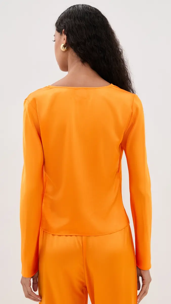 LESET Barb Single Button Long Sleeve Top | Thumbnail 3 LESET Barb Single Button Long Sleeve Top | Thumbnail 3