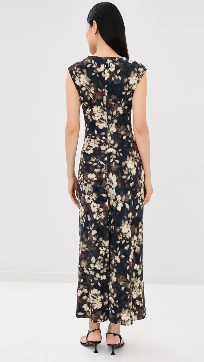 SIMKHAI Acacia Midi Dress Black multi | Thumbnail 3