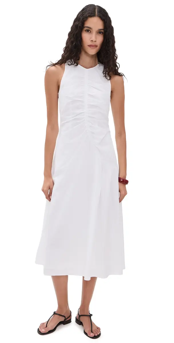 Theory Asymmetrical Ruched Tank Dress white - 100 | Image 1 Theory Asymmetrical Ruched Tank Dress white - 100 | Image 1