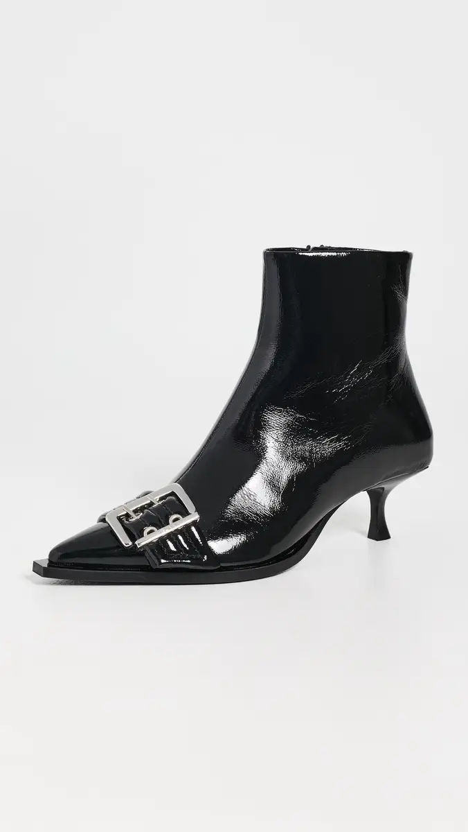 Ganni Naplack Buckle Low Boots | Thumbnail 2