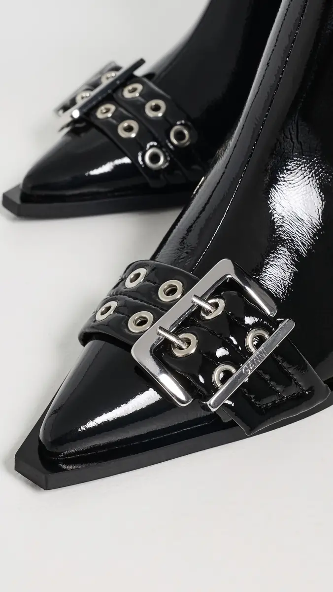 Ganni Naplack Buckle Low Boots | Thumbnail 6