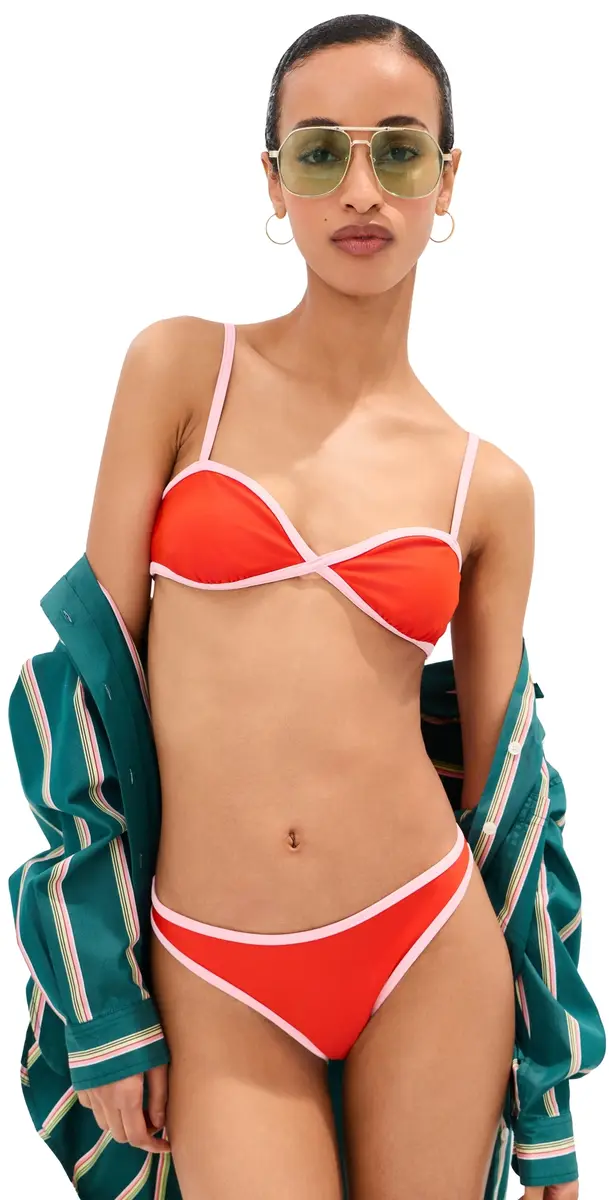 LE BOP Tamera Colorblock Bikini Top Clambake/Pink | Image 1 LE BOP Tamera Colorblock Bikini Top Clambake/Pink | Image 1