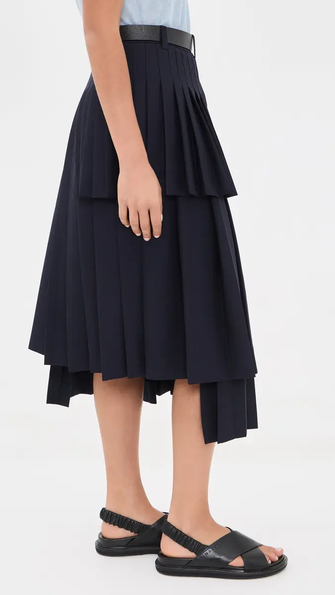 Sea Angelina Suiting Pleated Midi Skirt | Thumbnail 5 Sea Angelina Suiting Pleated Midi Skirt | Thumbnail 5