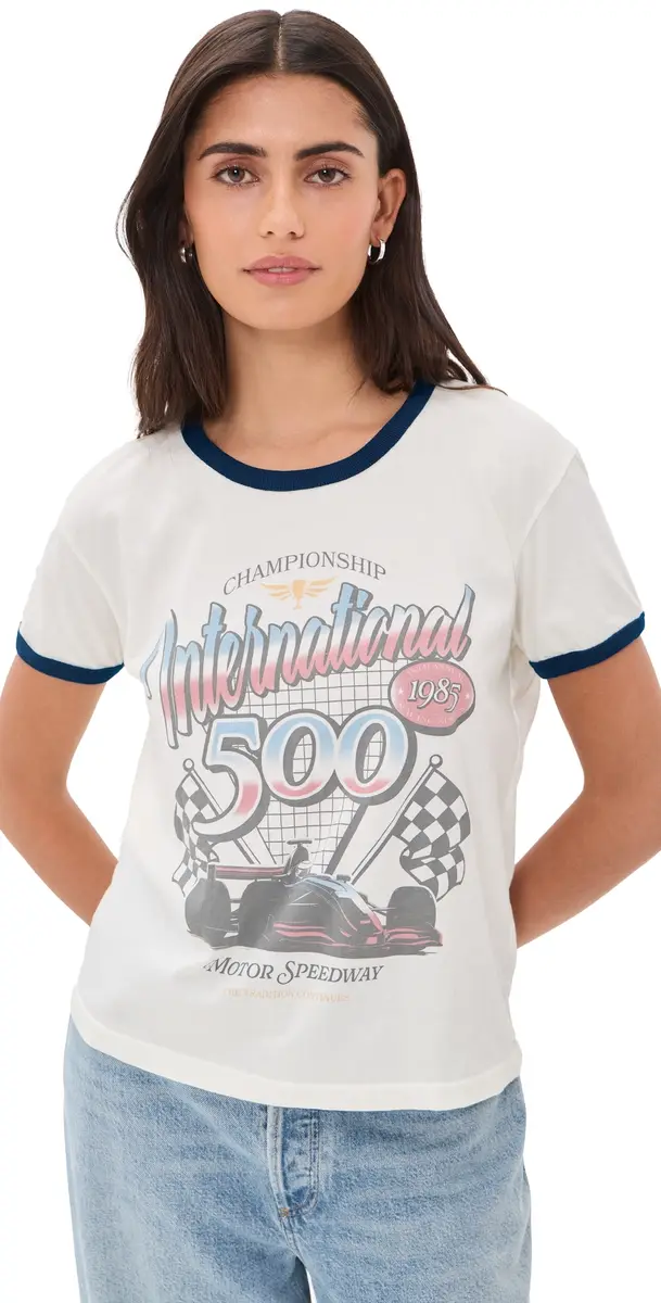 Original Retro Brand Motor peedway Ringer Tee AWH/NAV | Image 1 Original Retro Brand Motor peedway Ringer Tee AWH/NAV | Image 1