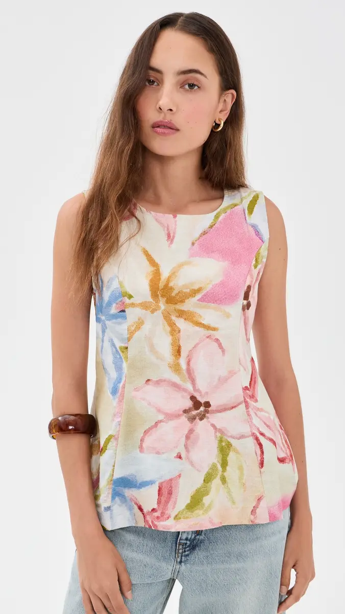 Little Lies Gardenia Linen Top | Thumbnail 2