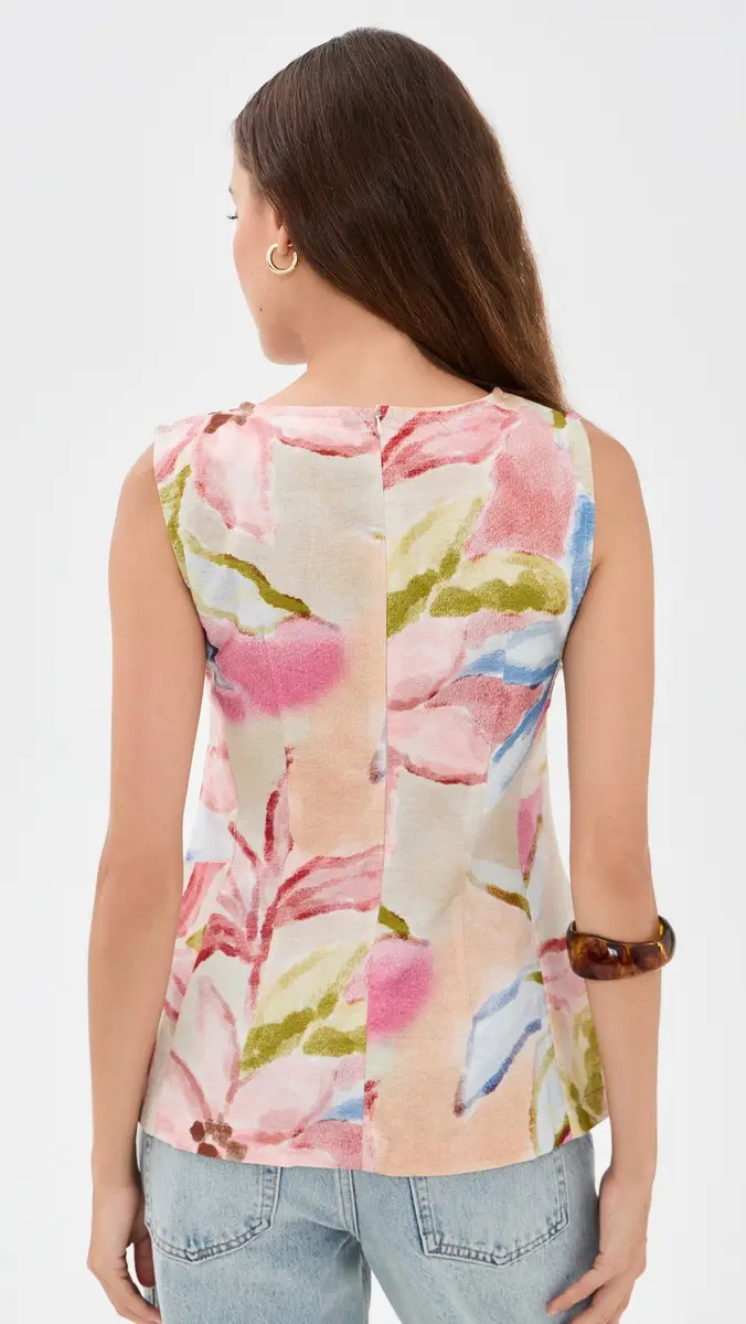 Little Lies Gardenia Linen Top | Thumbnail 3