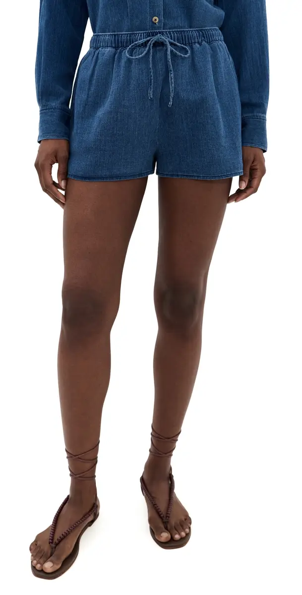 Z Supply Perfect Twill Shorts Twilight Blue | Image 1 Z Supply Perfect Twill Shorts Twilight Blue | Image 1