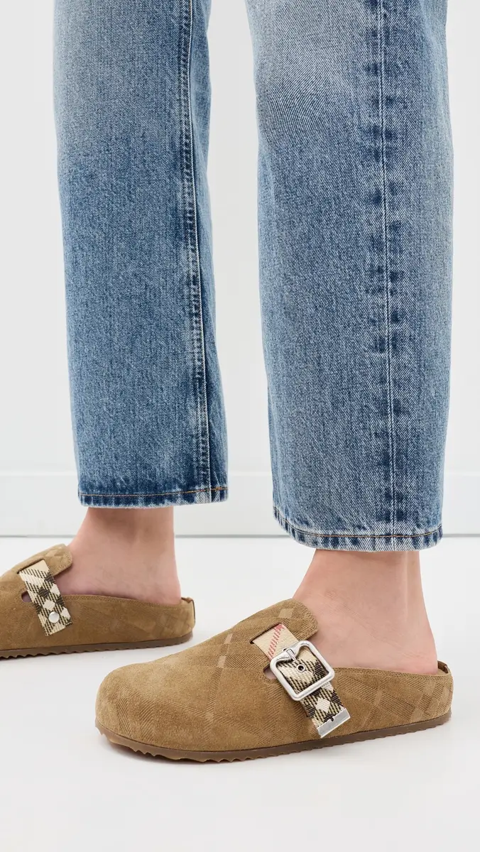 Burberry Suede Urchin Clogs | Thumbnail 3 Burberry Suede Urchin Clogs | Thumbnail 3