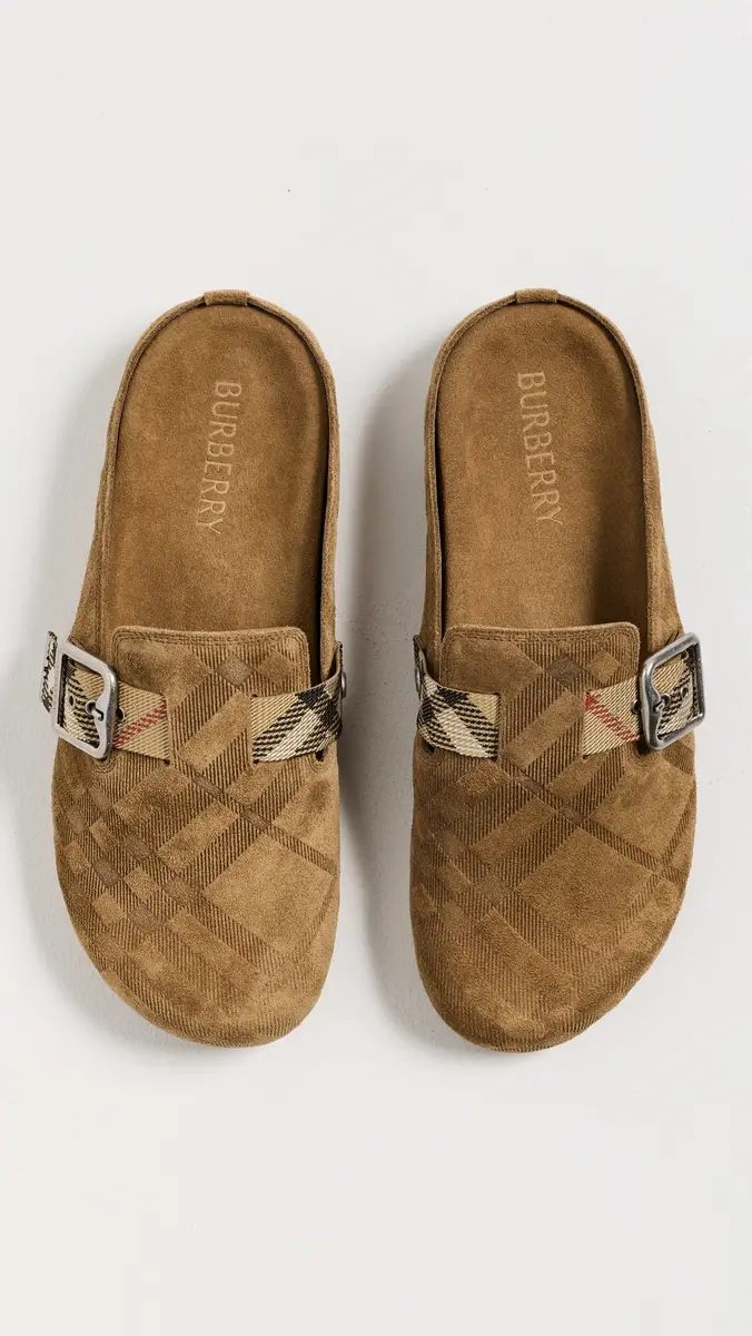 Burberry Suede Urchin Clogs | Thumbnail 5 Burberry Suede Urchin Clogs | Thumbnail 5