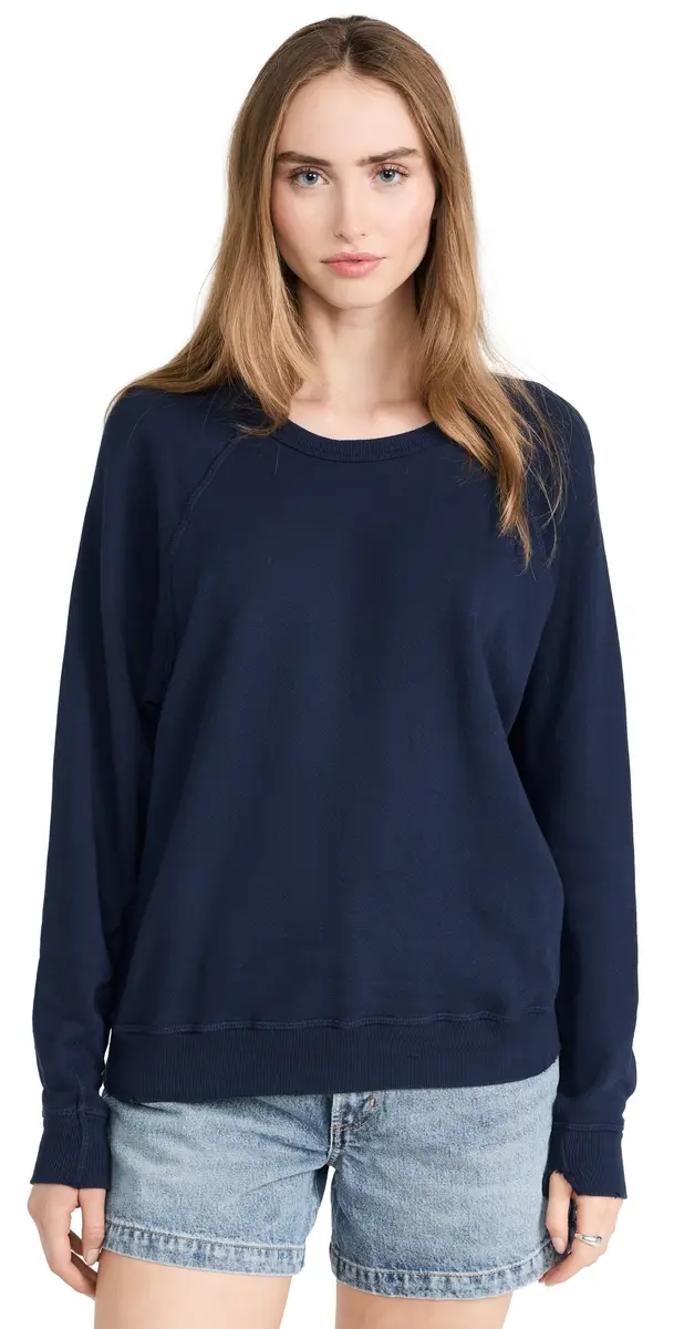 The Great. THE GREAT. The College Sweatshirt True Navy 3 | Image 1 The Great. THE GREAT. The College Sweatshirt True Navy 3 | Image 1