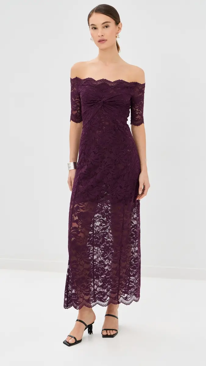 Rabanne Twisted Stretch Lace Dress | Thumbnail 2 Rabanne Twisted Stretch Lace Dress | Thumbnail 2