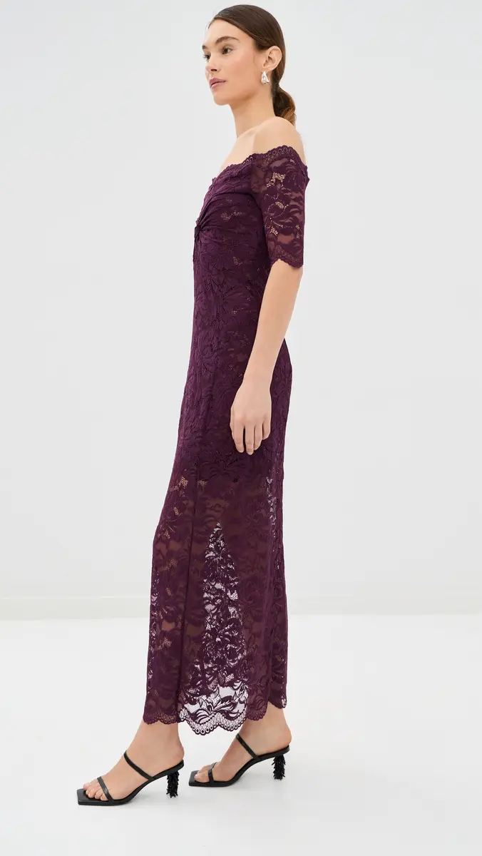 Rabanne Twisted Stretch Lace Dress | Thumbnail 4 Rabanne Twisted Stretch Lace Dress | Thumbnail 4