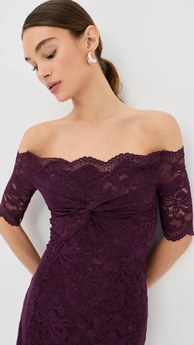 Rabanne Twisted Stretch Lace Dress | Thumbnail 5 Rabanne Twisted Stretch Lace Dress | Thumbnail 5