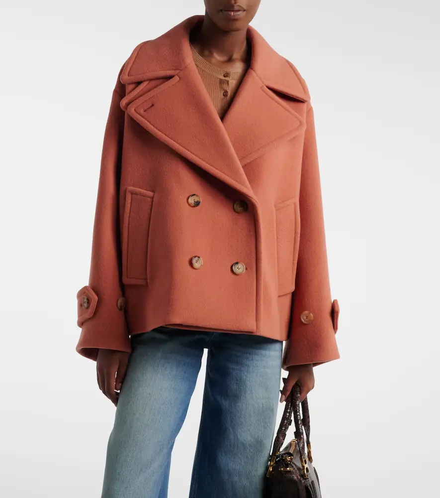 Chloe Chloé Oversized wool-blend peacoat | Thumbnail 3 Chloe Chloé Oversized wool-blend peacoat | Thumbnail 3