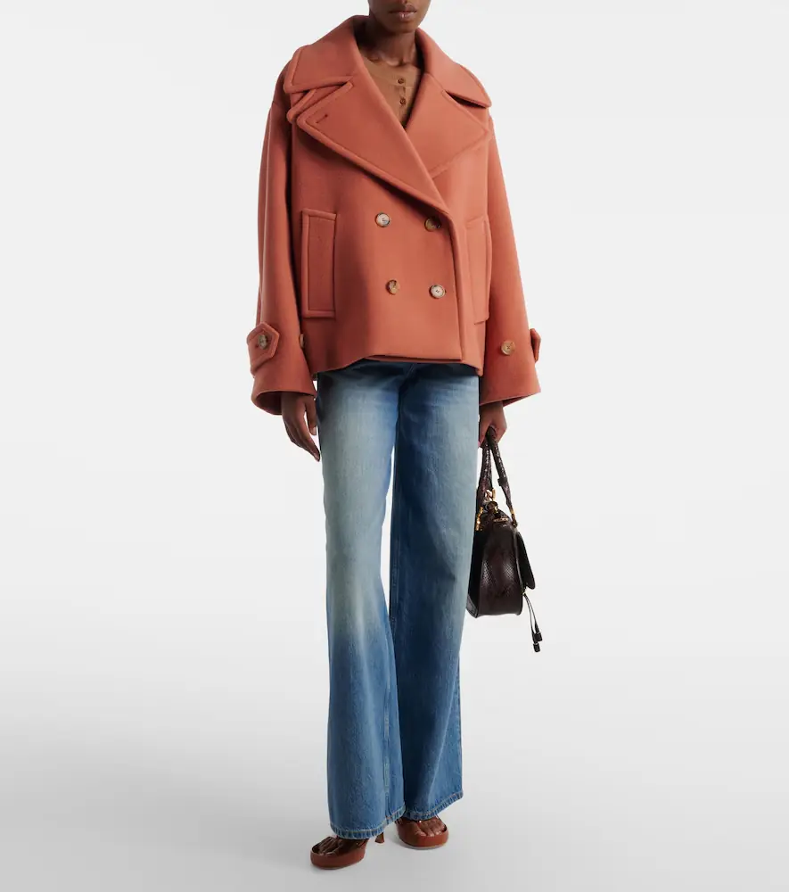 Chloe Chloé Oversized wool-blend peacoat | Thumbnail 6 Chloe Chloé Oversized wool-blend peacoat | Thumbnail 6