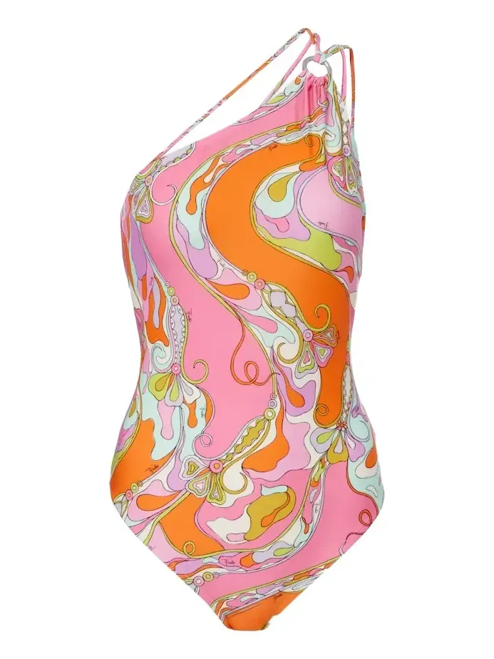 Orchidee one-shoulder swimsuit