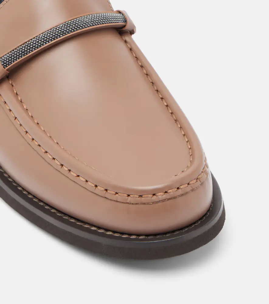 Brunello Cucinelli Monili leather loafers | Thumbnail 3 Brunello Cucinelli Monili leather loafers | Thumbnail 3