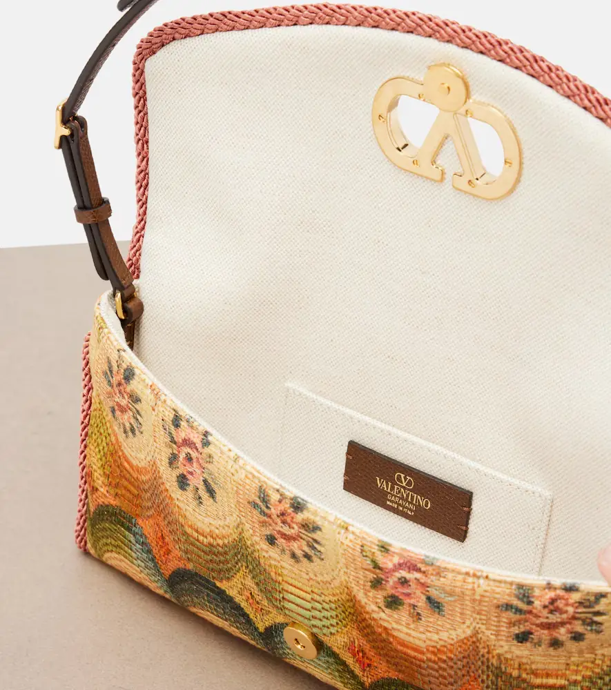 Valentino Garavani DeVain Small floral jacquard shoulder bag | Thumbnail 2
