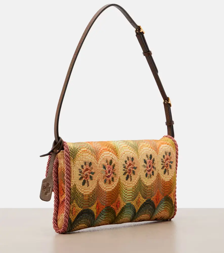 Valentino Garavani DeVain Small floral jacquard shoulder bag | Thumbnail 3