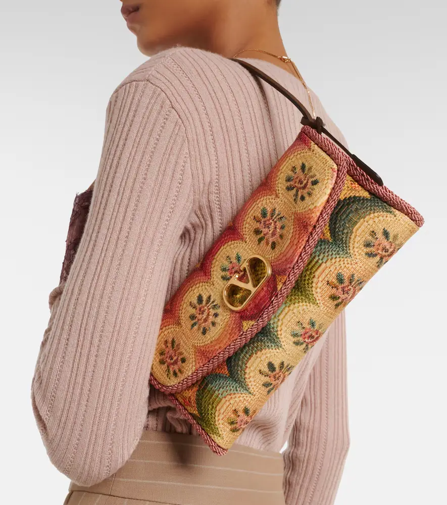 Valentino Garavani DeVain Small floral jacquard shoulder bag | Thumbnail 6